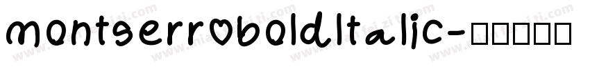 montserr boldltalic字体转换